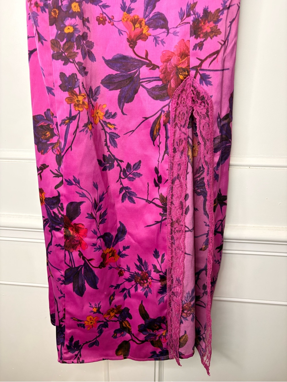 Urban outfitters Audrey Lace flora Slip midi Dress size small - Picture 7 of 14